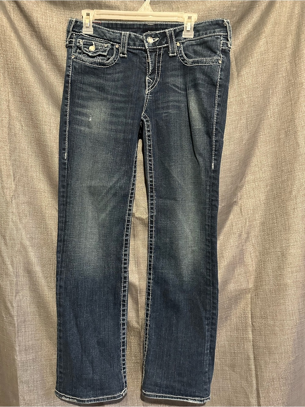 True Religion Women's Straight-Leg Jeans in Dark Indigo
